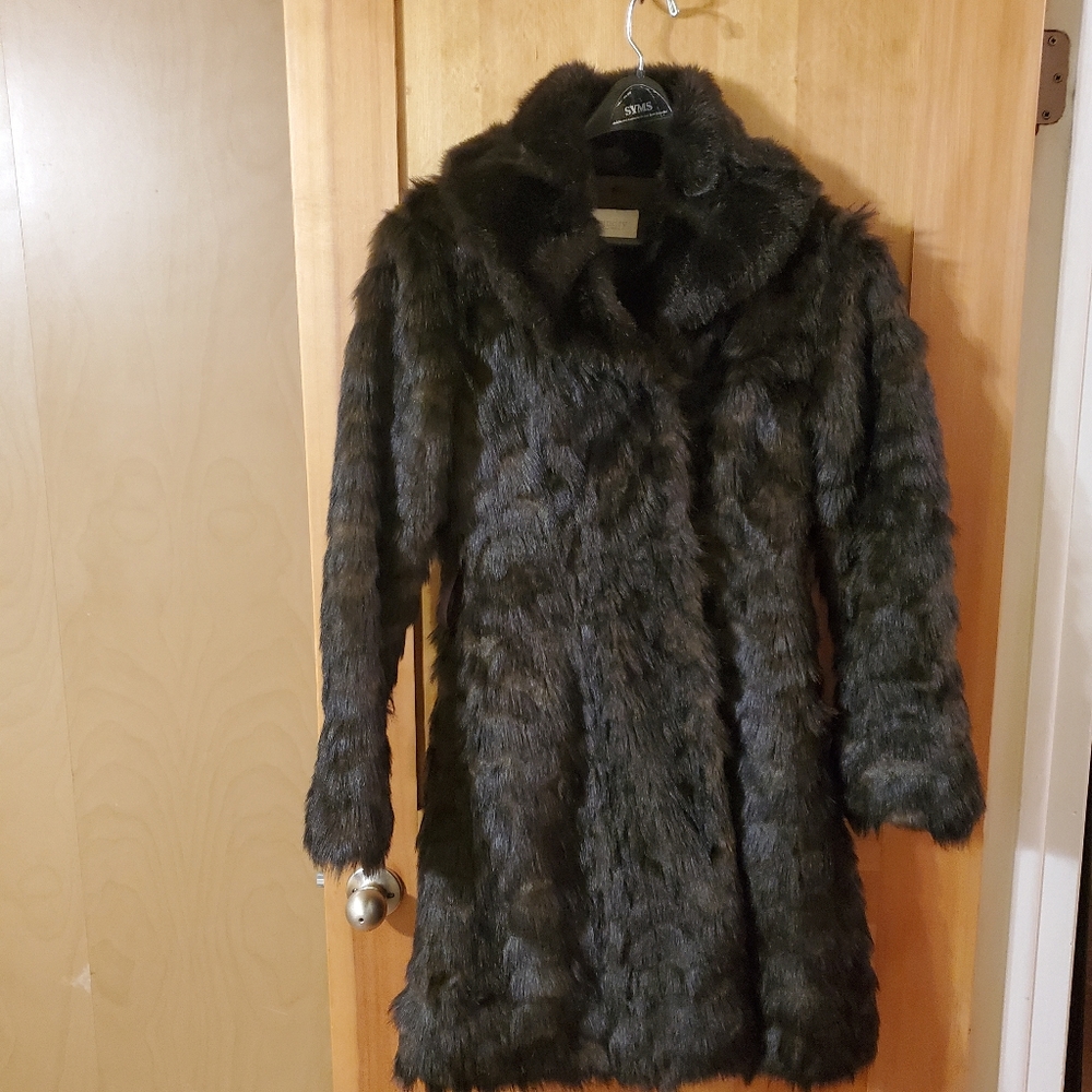 Laundry faux fur coat